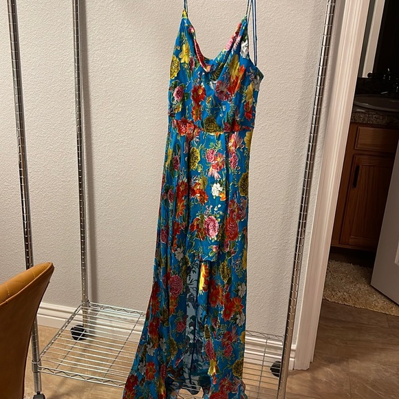 asymmetrical off the shoulder maxi dress Printed One Shoulder Asymmetrical Maxi Dress Caramel / XL